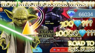 HOW MUCH DIAMONDS FOR ALL STAR WARS SKINS IN MLBB X STAR WARS GACHA DRAWS EVENT  MLBB