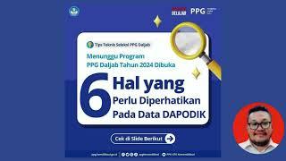 Persiapan PPG 2024 Update Data Anda Sekarang