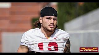 USC linebacker drills from spring football practice No. 10