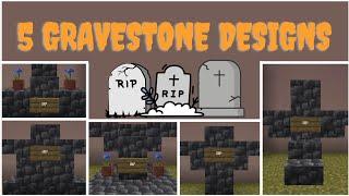 5 Minecraft Gravestone Designs