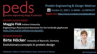 PEDS Protein Engineering and Design Webinar  October 2020