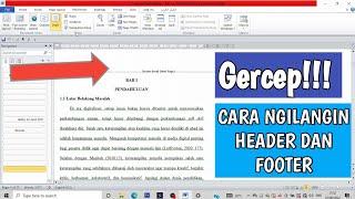 Cara Menghilangkan Header dan Footer  Tutorial Microsoft Word