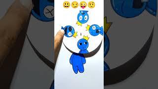 TikTok Emoji Game Rainbow Friends Blue #youtubeshorts #peopart #art