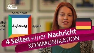 Die 4 Seiten einer Nachricht Schulz von Thun - Kommunikation  alpha Lernen erklärt Deutsch