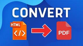 How to Convert HTML to PDF