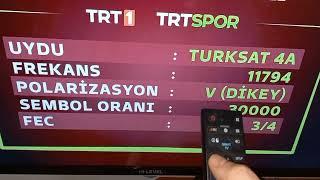 TRT 1 Yeni Kanal Frekans Ekleme HI-LEVEL Ayarlama Kurulum Hafıza Smart Led Tv