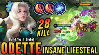 28 Kills Best Odette One Shot LifeSteal Build and Emblem - Build Top 1 Global Odette  MLBB