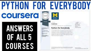 Python For Everybody Specialization All 5 Courses Solutions Coursera Python Programming Assignments