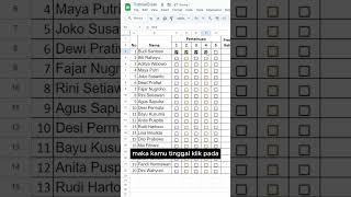 Cara Membuat Daftar Hadir Chekbox #shortcut #excel #tutorial #fypシ #views #shorts