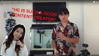 Fuslie Reacts to Michael Reeves I Gave my Goldfish $50000 to Trade