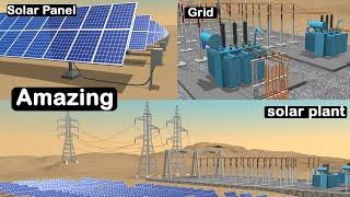 How do solar plants work?  solar plant explained  on grid solar power system