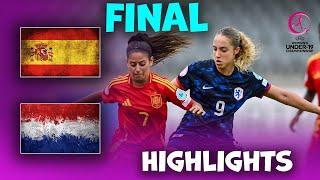 España Países Bajos sub 19 feminino  Womens euro u19 football final highlights 27-07-2024