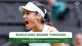 Emma Raducanu  Winning moment  First round  Wimbledon 2024