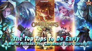 Omniheroes - Top Tips & mistakes to avoid EARLY These are going to help you have a better account