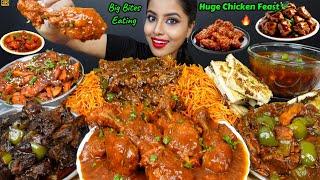 ASMR Eating Spicy Dragon ChickenChinese Chicken Leg Piece.NoodlesFried Rice ASMR Eating Mukbang