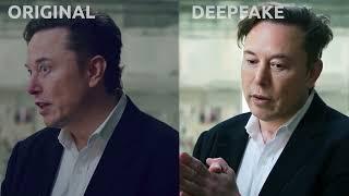 Deepfake Example. OriginalDeepfake Elon Musk.