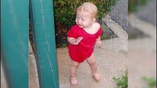 AWW  Cutest Babies Loving and Playing in the Rain Compilation