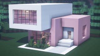 Building a gorgeous pink house in Minecraft with two floors#68