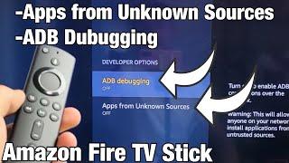 Fire TV Stick Turn ADB Debugging or Apps from Unknown Sources ON or OFF