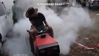 Engine swap 2 -  Motorcycle engine powered garden tractors and mini tractors