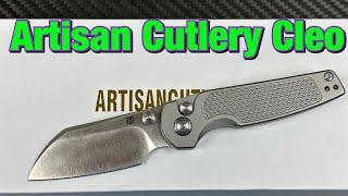 Artisan Cutlery Cleo mini folding knife   Jordaan Customs design 