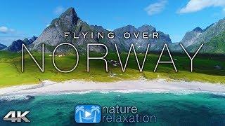 FLYING OVER NORWAY 4K UHD 1HR Ambient Drone Film + Music by Nature Relaxation™ for Stress Relief