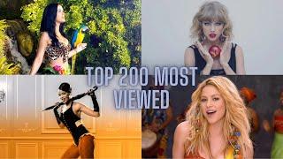 Top 200 Most Viewed Songs on YouTube by Female Artists Jan2023