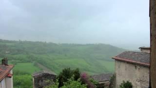 1 Hour Relaxing Spring Rain & Thunder in Southern France Nature Sounds Meditation Background