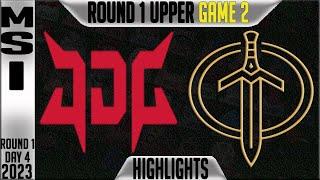 JDG vs GG Highlights Game 2  MSI 2023 Brackets Round 1 Upper Day 4 JDG Esports vs Golden Guardians