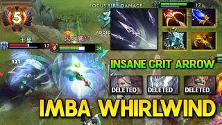 INSANE CRIT ARROW CARRY Windranger Gleipnir + Daedalus Build IMBA FACET Whirlwind 7.37c DotA 2