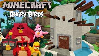Minecraft x Angry Birds DLC - All Angry Birds Houses RedChuckBombTeranceMatildaStella
