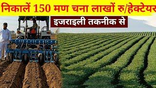 chane ki kheti इजराइली तकनीक से चने की खेती 150 मन israeli taknik se chane ki kheti 150 manhectar