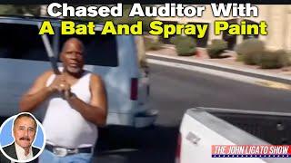 Citizen Chases Auditor With Bat And Spray Paint