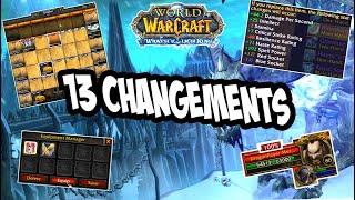 13 Changements à WOTLK Classic Interface