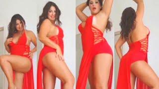 Red Dress Sexy Girl Hot Belly Dance