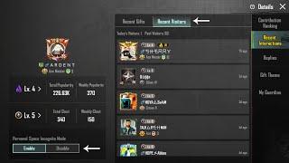 How To Hide Yourself From Other Players Recent Visitors In PUBG Mobile