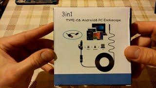 Полный Обзор Эндоскопа 3в1 из Китая 3in1 Type-c& Android& PC Endoscope - МетодикаПро