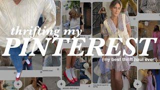 MY BEST THRIFT HAUL EVER thrifting my pinterest board 2023 trends TRY ON HAUL