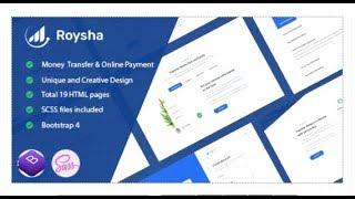 Roysha - Money Transfer and Online Payments HTML Template  Themeforest Templates