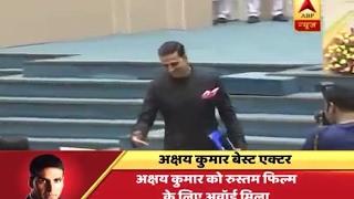 Actor Akshay Kumar recieves national award for best actor in the film Rustom