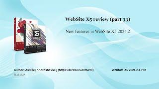 WebSite X5 2024.2 – New features