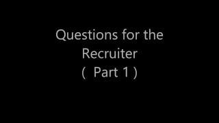 Questions for the Trucking Company Recruiter - Part1 _082315