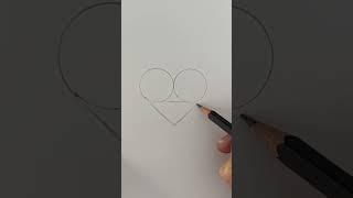 Easy HACK to draw the perfect HEART ️#valentinesday