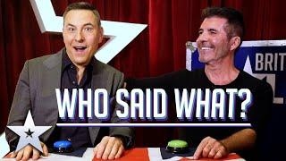 David Walliams and Simon Cowell get competitive as they play Who Said What?  BGT 2022