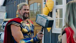 Thor Lifts Mjolnir - Thor Love and Thunder 2022 Movie Clip