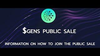 How to participate in the $GENS public sale ?