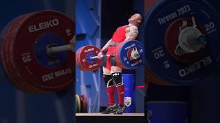 18 yo Karlos Nasar 89kg  221kg  487lbs C&J World Record #weightlifting #slowmotion