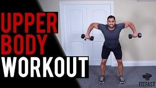 Total Upper Body Dumbbell Home Workout  Get Chiseled Arms Chest Shoulders & Upper Back