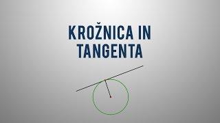 Krožnica in tangenta tangentni pogoj