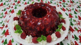 طريقة تحضير جيلو لعيد الميلاد The Most Beautiful Raspberry Cranberry Jello Salad for the Holiday